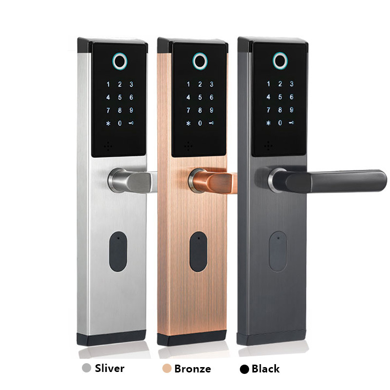 YOHEEN Smart Electronic Intelligent Biometric Fingerprint Lock Digital Keypad Door Handle Lock With WiFi TTLock APP for Home