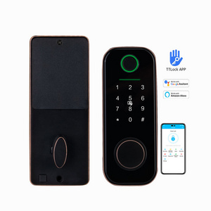 Best Price  ttlock app Waterproof Outdoor Keypad Deadbole Smart lock with Password Code Card Key