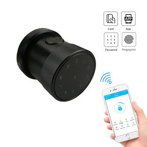 Smart Biometric Fingerprint Lock Digit Wifi App BLE Round Knob Home Apart Office Electronic Door Lock