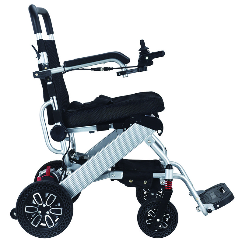 High quality Aluminum alloy stand up wheelchair lightweight folding electric wheelchair for elderly