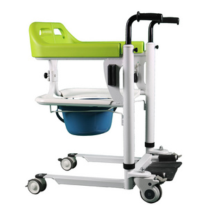 New product Electric Patient Transfer Lift Commode Toilet Bath Chair with wheels for Disabled Elderly Moving Wheelchair