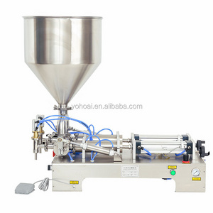 semi - auto lotion bottle cosmetic filler water beverage honey cream piston paste liquid filling machine machinery