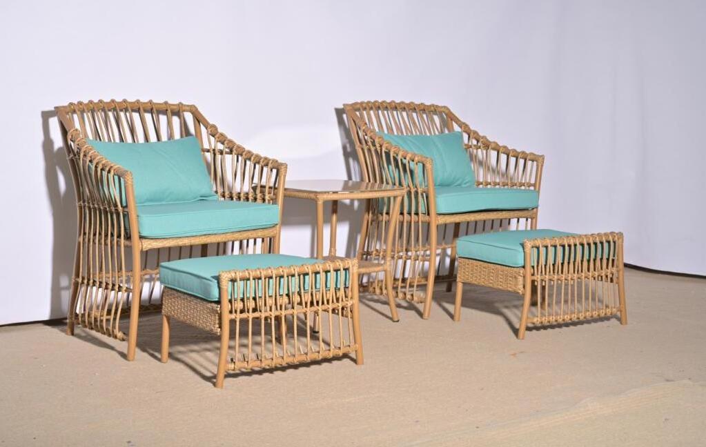 Yoho outdoor furniture Wicker Rattan Patio 3 Piece rattan chair set for balcony