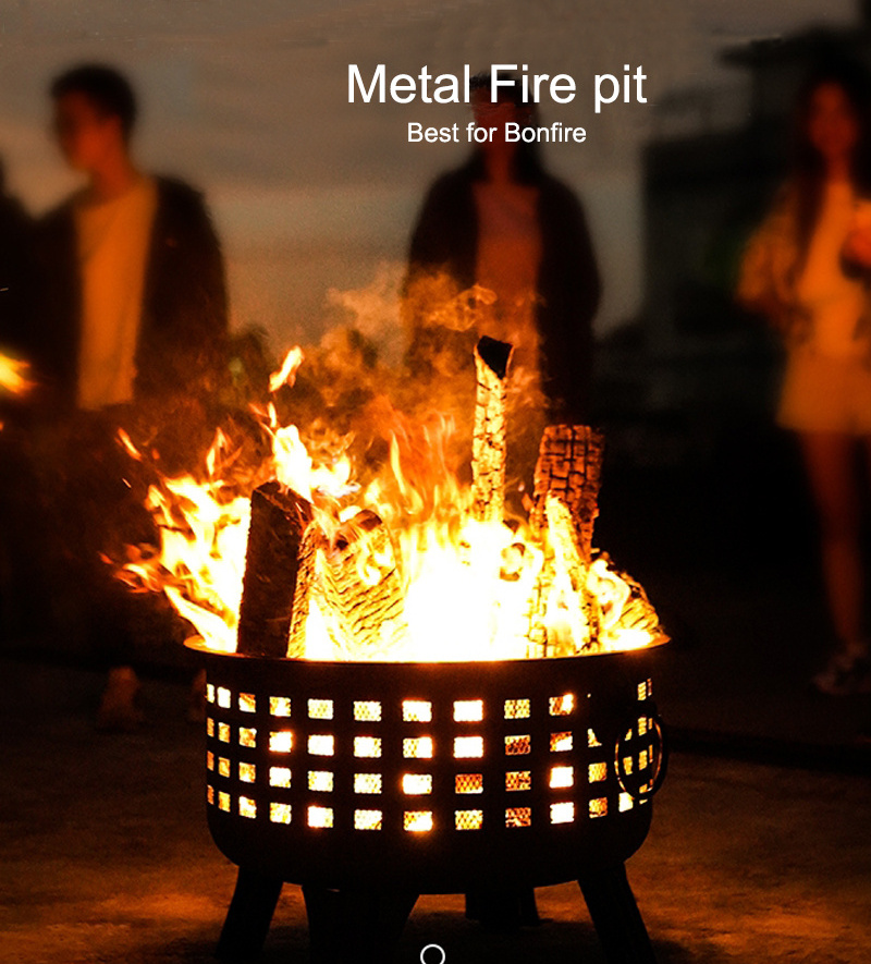 YOHO Hot Sale  Round Modern  Outdoor Patio  Garden Bonfire Mini Scriptures Steel Bowl Custom Fire Pit