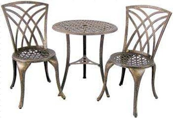 Outdoor Furniture Cast Aluminum 3 Piece Bistro Set Patio Set Balcony Bistro Table And Chairs Garden Furniture set