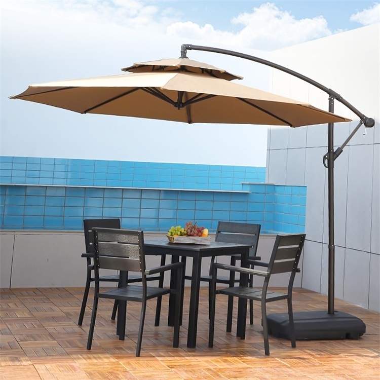 Steel Outdoor Parasol Patio Garden Restaurant Banana Umbrella Garden Parasol Patio Hanging Umbrella