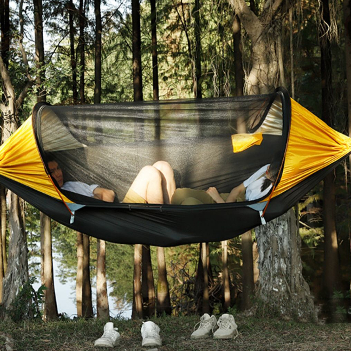 Hot Sell hammock with screen net Portable Outdoor Tree Hammock With Mosquito Net