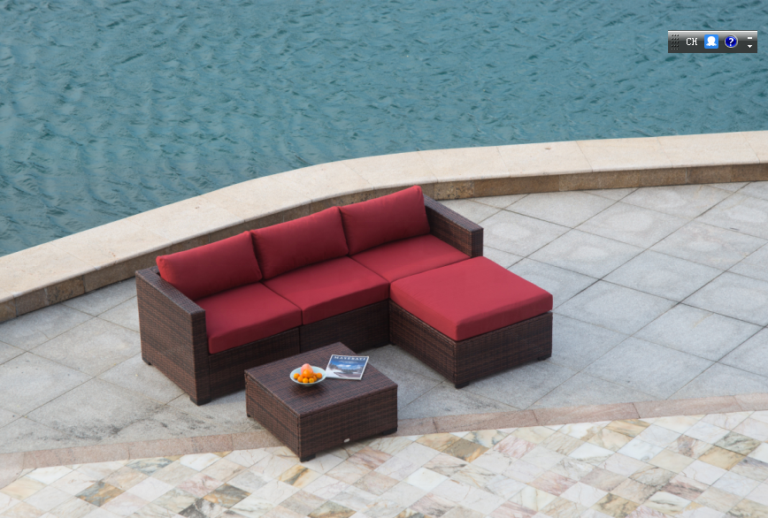 Garden plastic rattan sofa set 6 pieces sectional sofa living room furniture/outdoor furniture simgle sofa outdoor