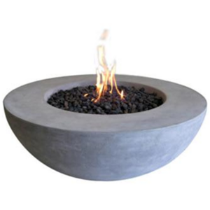 Outdoor Patio fire Place Garden Backyard Party GRC round 60000 BTU Concrete Gas fire pit table