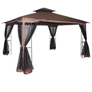 Double vented outdoor chinese gazebo panel mosquito net folding polycarbonate gazebo