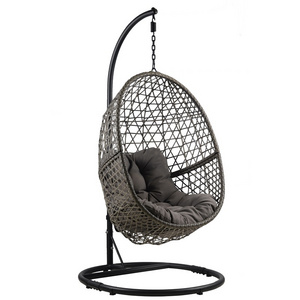 Yoho New Style Hanging Egg Chair with Footrest Cheap Zero Gravity Reclining Swing Outdoor Patio Rattan Furniture