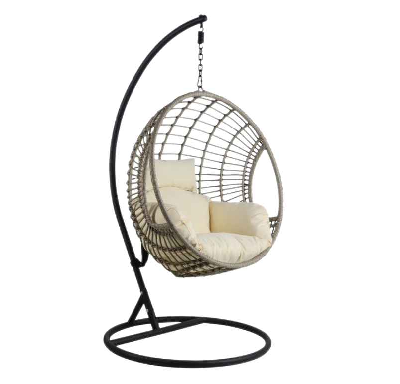 Yoho Wholesale Hot sale High Quality Rattan swing chair Outdoor Garden Patio Bedroom hanging egg chair swing with stand