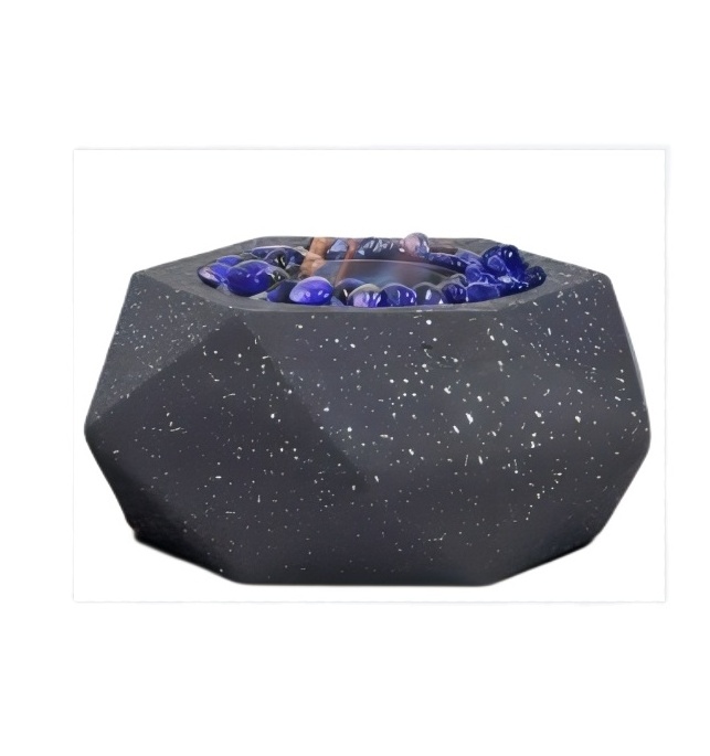 YOHO New Arrival Concrete Tabletop Fire Pit Indoor warming round bowl gas burner Bio ethanol table Fireplace table top fire pit