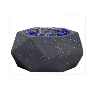 YOHO New Arrival Concrete Tabletop Fire Pit Indoor warming round bowl gas burner Bio ethanol table Fireplace table top fire pit