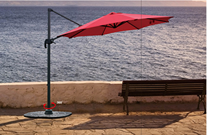 YOHO Outdoor Furniture Rainproof Patio Umbrellas Popular Garden Sunshade Banana Hanging Umbrella with Base for Beach Use