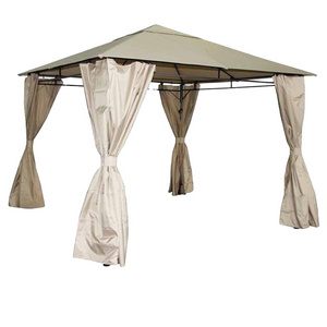 Customized 3x4 Iron Steel Patio Gazebo 12' x 12' Outdoor Aluminum Gazebos with 150 Aluminum Frame for Wedding Decorations