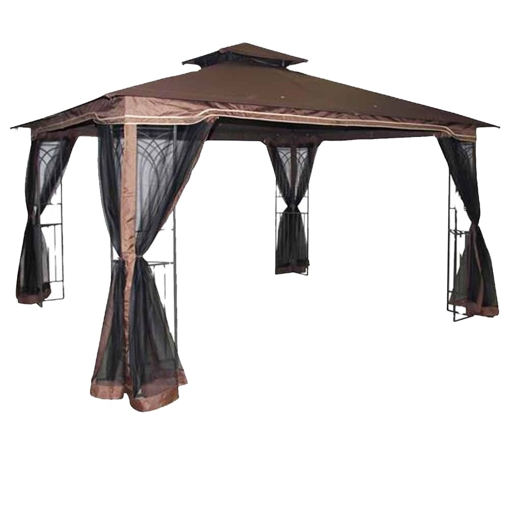 Customized 3x4 Iron Steel Patio Gazebo 12' x 12' Outdoor Aluminum Gazebos with 150 Aluminum Frame for Wedding Decorations