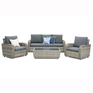 Yoho High Quality Low Price Terraza Muebles Rattan Garden Furniture Outdoor Rattan Sofa Set Patio Set