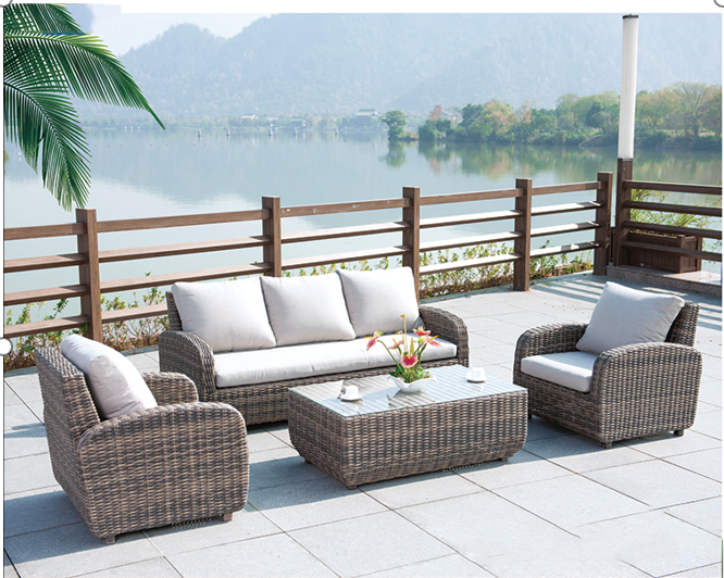 Yoho High Quality Low Price Terraza Muebles Rattan Garden Furniture Outdoor Rattan Sofa Set Patio Set