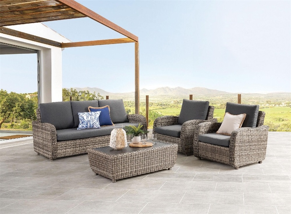 Yoho High Quality Low Price Terraza Muebles Rattan Garden Furniture Outdoor Rattan Sofa Set Patio Set