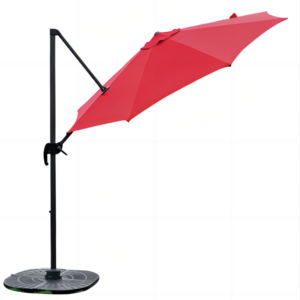 Yoho Modern Industrial Design Style Aluminium Patio Umbrella Hot Selling Solar Parasol Park Beach Villa Apartment Beach Umbrella