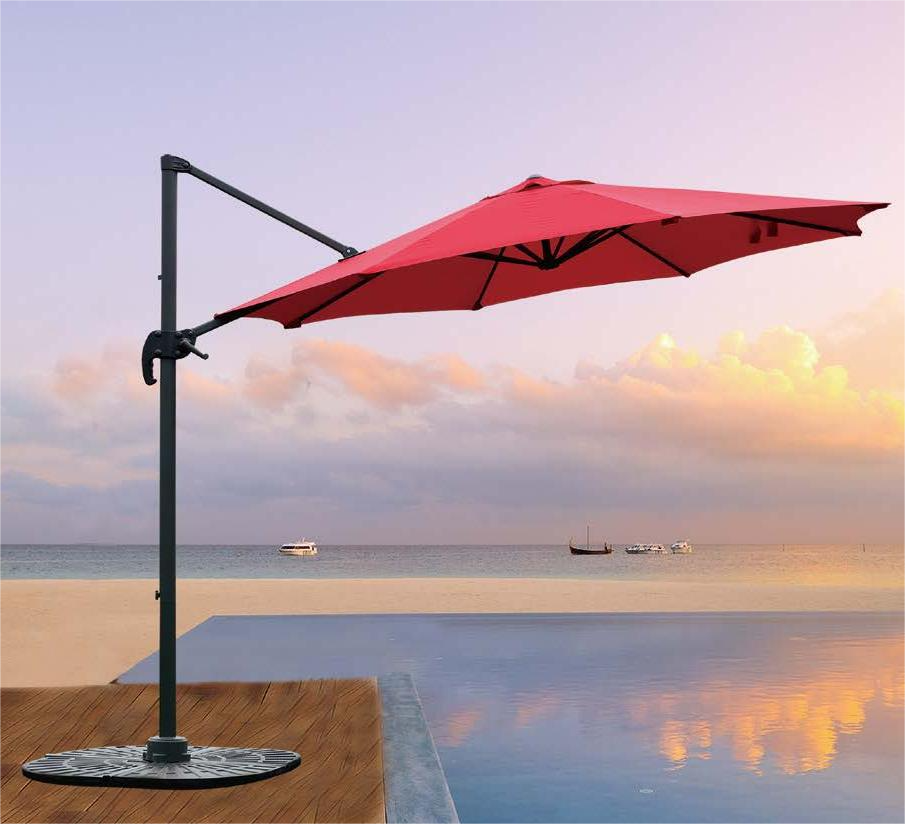 Yoho Modern Industrial Design Style Aluminium Patio Umbrella Hot Selling Solar Parasol Park Beach Villa Apartment Beach Umbrella