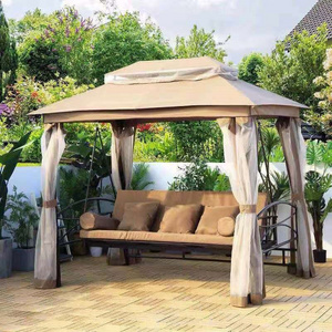 Yoho High Quality Metal Outdoor Gazebo Swing Patio Chair with Canopy Premium Patio Swings