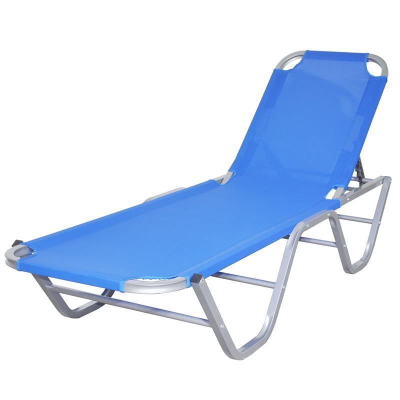 Yoho Lightweight Portable Sun Lounger Teslin Beach Beds Chaise Lounge Chair