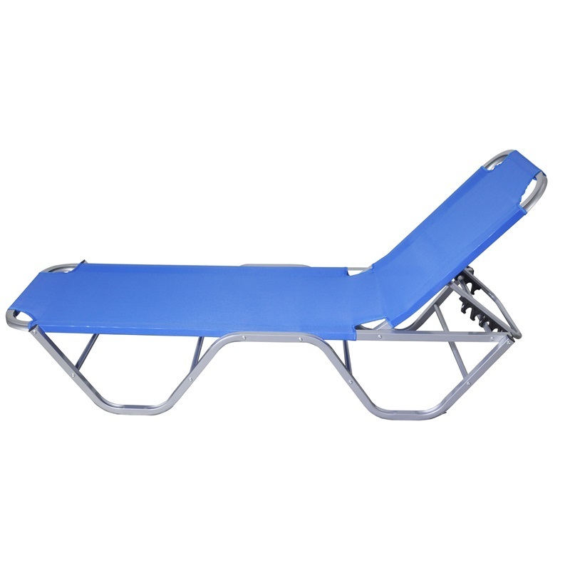 Yoho Lightweight Portable Sun Lounger Teslin Beach Beds Chaise Lounge Chair