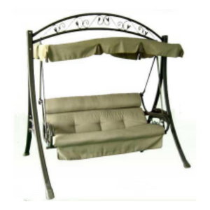 Swing With Canopy Metal Steel Frame Outdoor all weather Patio Garden furniture set outdoor 3 seater swing for adult swing chair