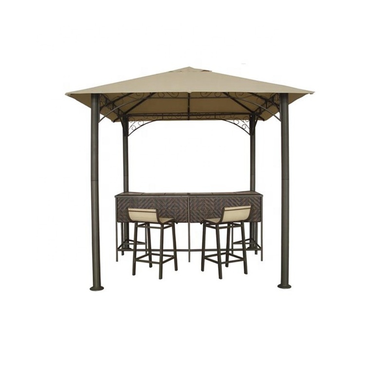 Yoho bar gazebo beer bar 244x244x250cm Metal Garden Gazebo with Table and Bar Chair