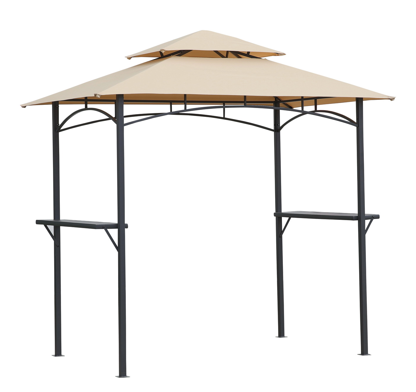 Yoho Outdoor Double Roof Gazebo 244*152*250cm Steel Polyester Sidewall Panels garden sunshade gazebo tent