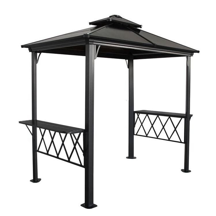 Yoho Outdoor Double Roof Gazebo 244*152*250cm Steel Polyester Sidewall Panels garden sunshade gazebo tent