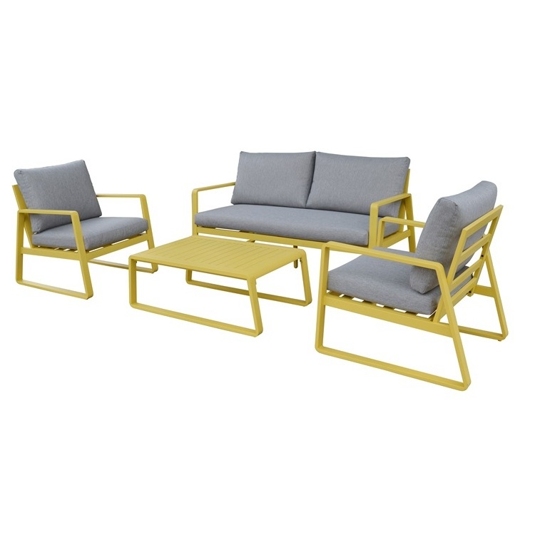 Colorful 4-piece Aluminum Outdoor Balcony Furniture Set outdoor garden aluminum conversation sofa set