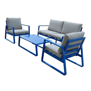 Colorful 4-piece Aluminum Outdoor Balcony Furniture Set outdoor garden aluminum conversation sofa set