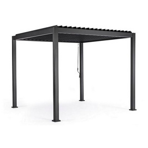 Hot Sale Outdoor Aluminium Pergola Bioclimatic Louver Roof Terrace Cover Waterproof Gazebo Pavilion