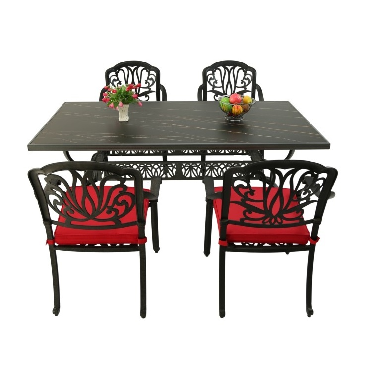 Yoho Classic Cast Aluminum Patio Furniture Garden Furniture For Decorativas Aluminum Bistro Sets