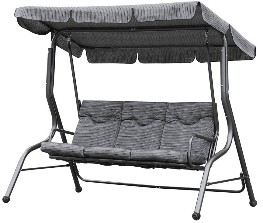 YOHO Outdoor Hanging Chair Frame Patio Swing Chair with Cushions Canopy Top Replacement Garden Metal High Quality 3 Seats Modern