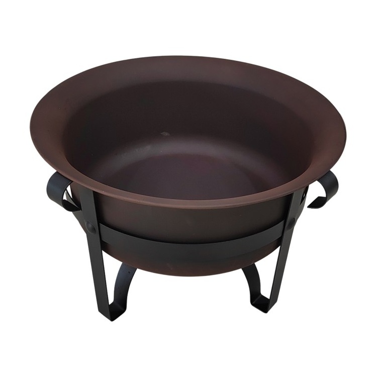 Garden Patio Outdoor 29 inch Steel fire pit Wood-burning Balck-Rust colored Round Fire Pit Camping Metal sheet charcoal fire pan