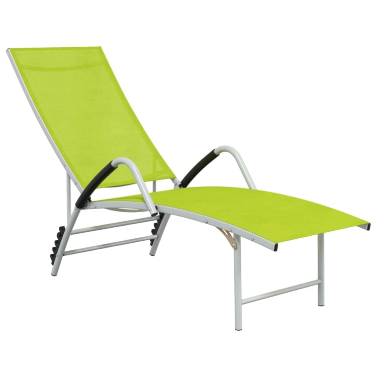 Outdoor Air Thick Sling Fabric Sun Lounger Chair All Weather Chaise Bak adjustable Lounger Seat Swimming Pool side Use Chair