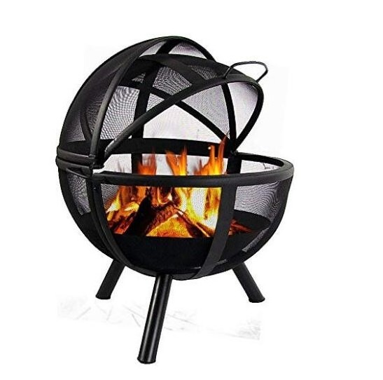 Yoho New Style Wood Burning Fire Pit Garden Patio Round Garden Fire Pit Outdoor