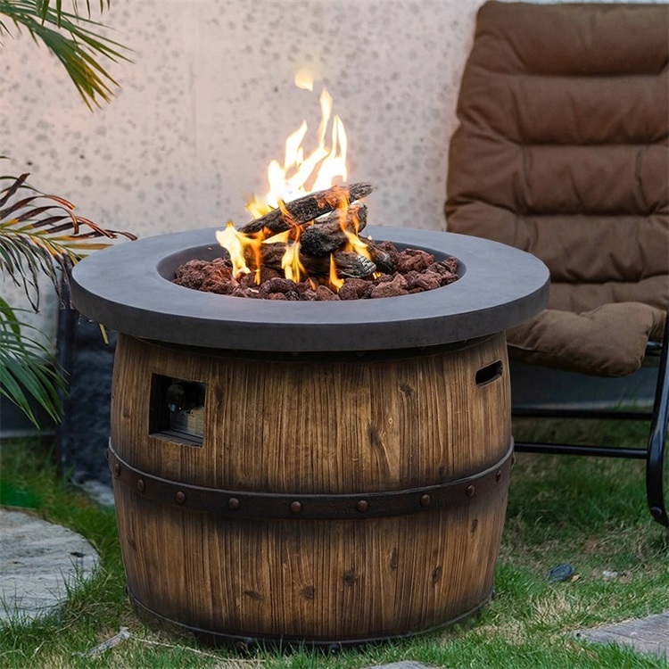 Yoho New Design Gas Fire Pits Outdoor Furniture 5000BTU Propane Tank Inside Fire Table With Lava Rock Included