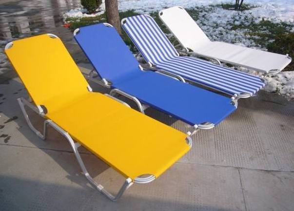 YOHO Outdoor Beach patio chaise lounge chair garden reclining sunbathing sun bed deck sun loungers for pool