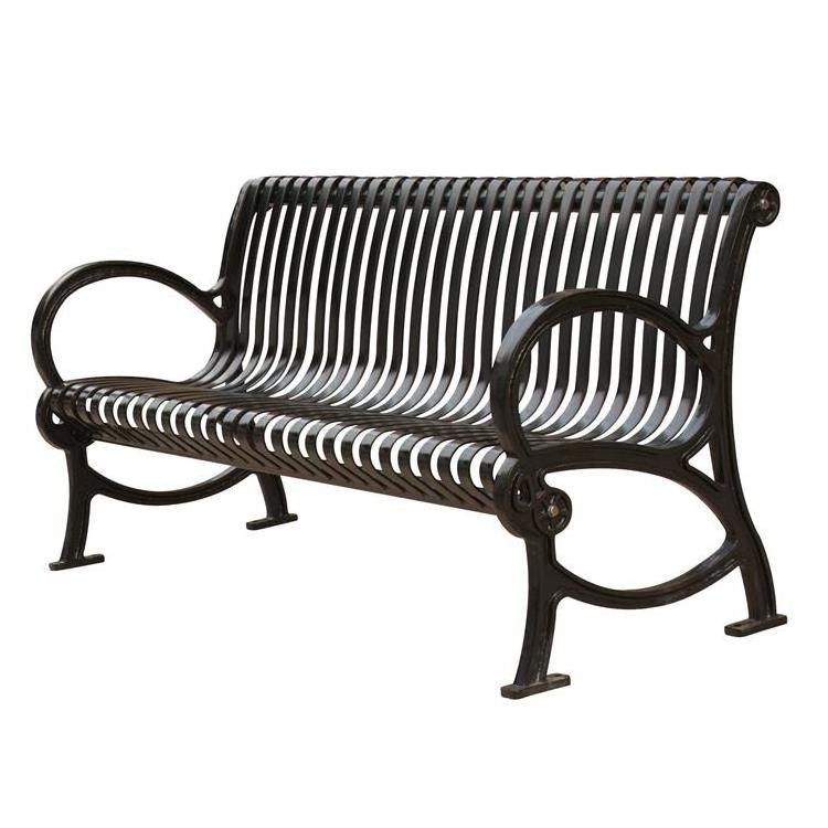 YOHO High Quality Outdoor Public Bench With Thermoplastic Coating Outside Bench For Garden Park