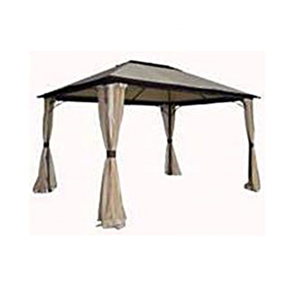 Outdoor 3*3 square garden rattan wrought iron folding gazebo