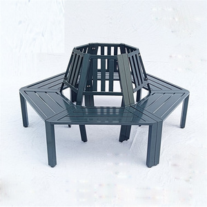 Yoho New Product  Tree Bench Outdoor Round outdoor bench aluminum tube bench