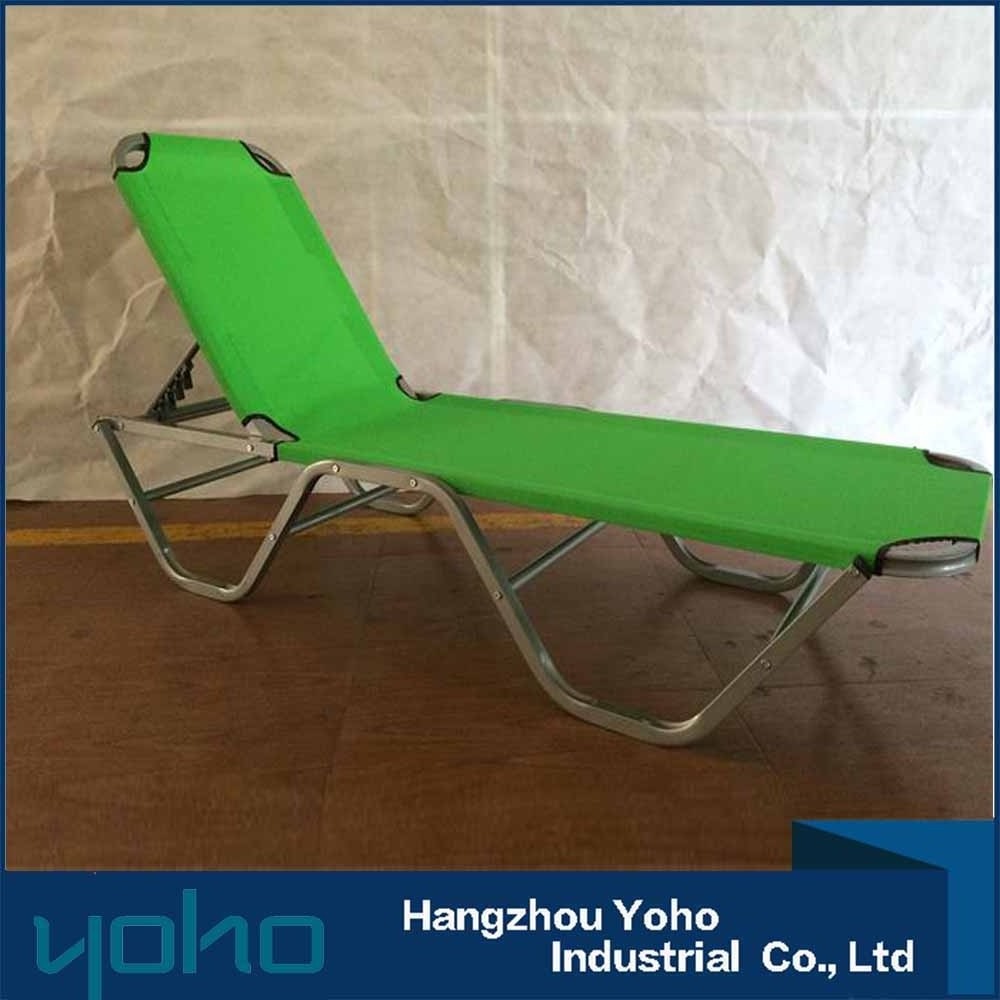 YOHO Outdoor Custom Colors Aluminum KD Sun Bed Folding Lounge Garden Patio Swimming Pool Chair