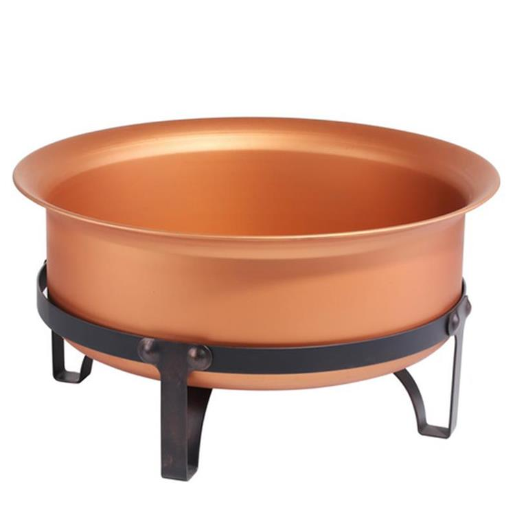 Yoho Hot Sale outdoor steel fire pit 29inch portable garden furniture steel cauldron copper color camping wholesale BBQ firepits