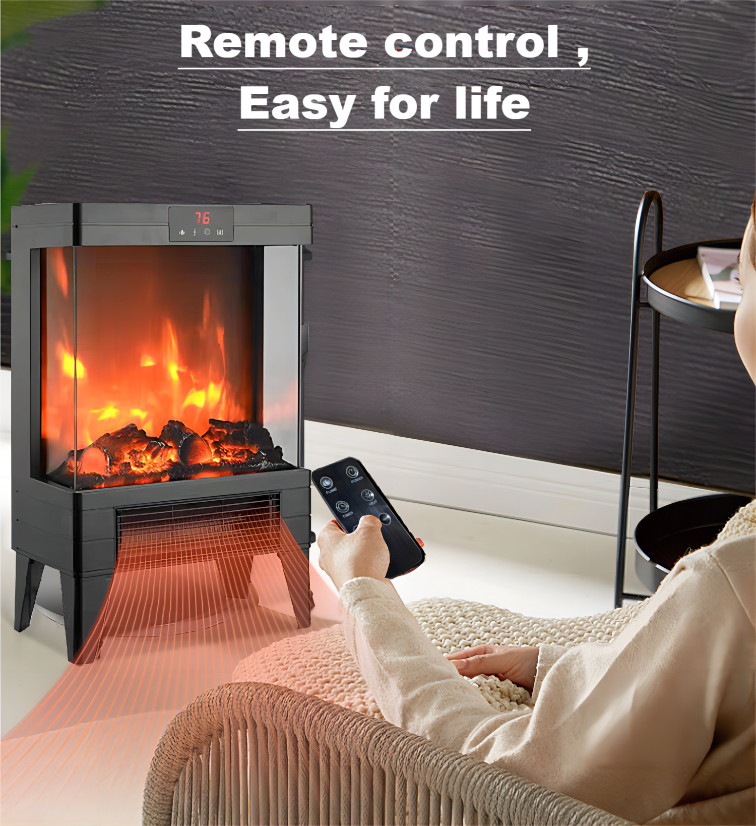 YOHO Indoor Heating stove warmer decorative High Quality 3D Fire Electric Fireplace With remote control