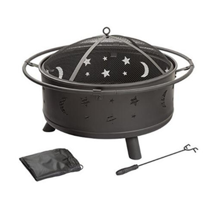 YOHO Portable Steel Fire Pit for Outdoor Garden Backyard Campfire Pop-Up Fireplace Gas-Fueled BBQ for Patio Use